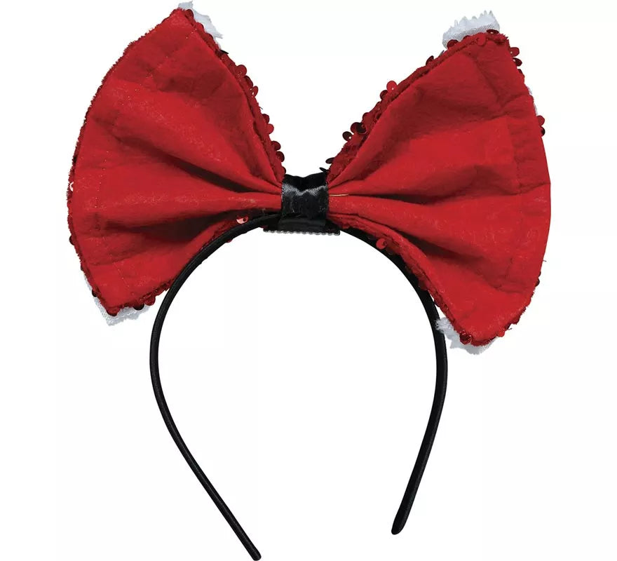 Translation missing: de.Diadema con Lazo de Mamá Noel y Lentejuelas