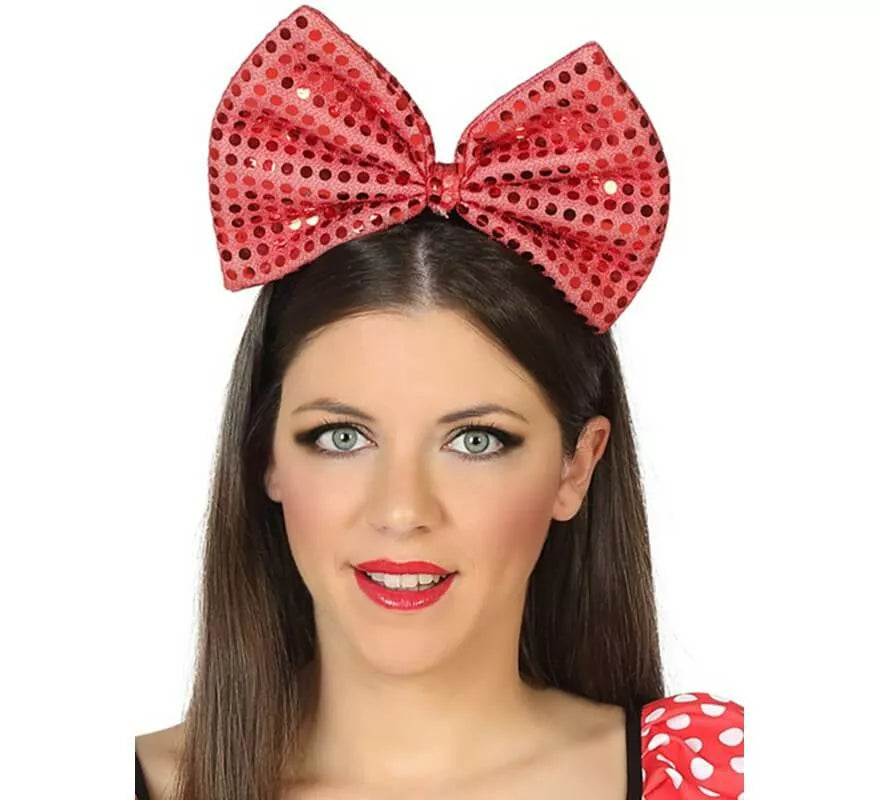 Translation missing: de.Diadema con Lazo Rojo y Lentejuelas