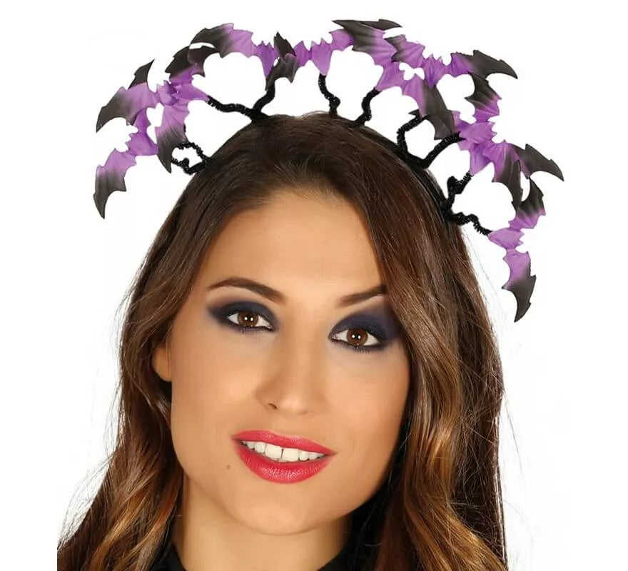 Translation missing: de.Diadema con Murciélagos Lilas y Negros