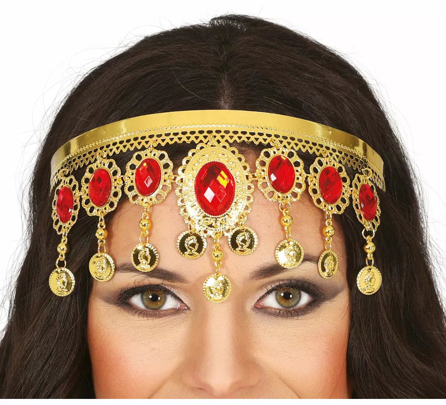 Translation missing: de.Diadema con Piedras rojas metálica