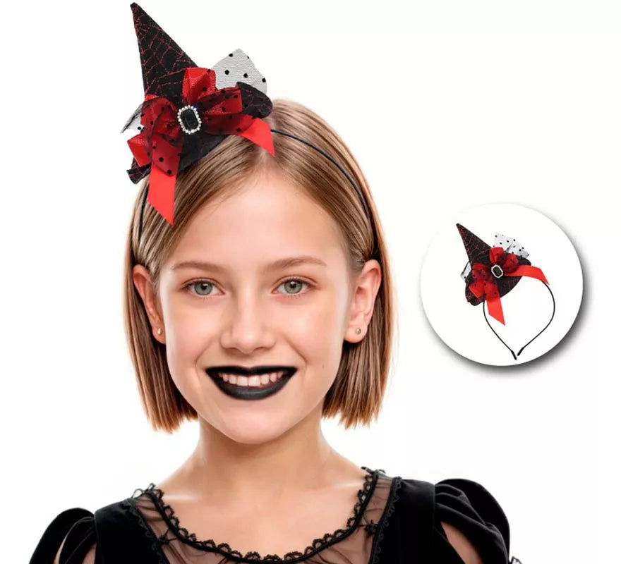 Translation missing: de.Diadema con Sombrero de Bruja Infantil