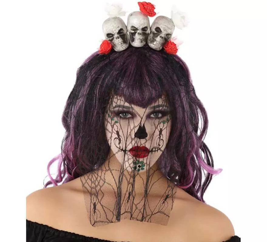 Translation missing: de.Diadema con Velo del Día de los Muertos