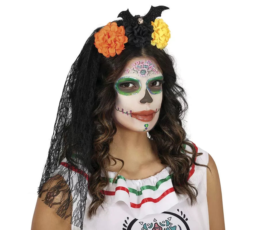 Translation missing: de.Diadema con Velo y Flores
