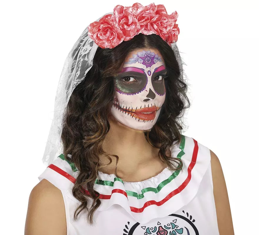 Translation missing: de.Diadema con Velo y Flores Ensangrentadas