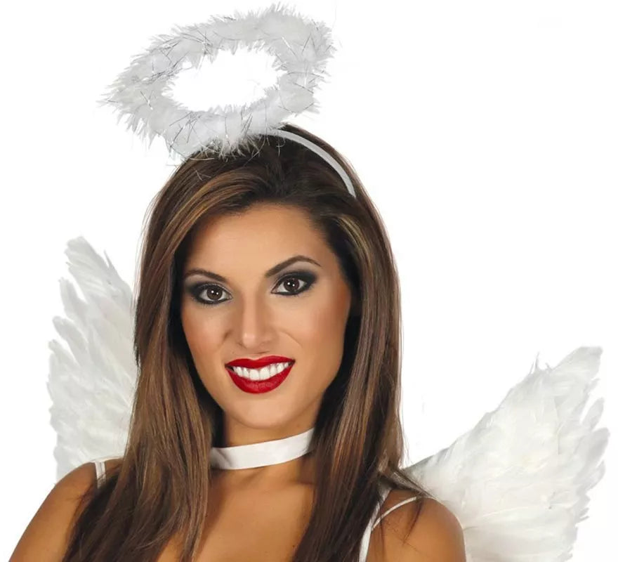 Translation missing: de.Diadema Corona o Halo marabú Angel Carnaval y Navidad