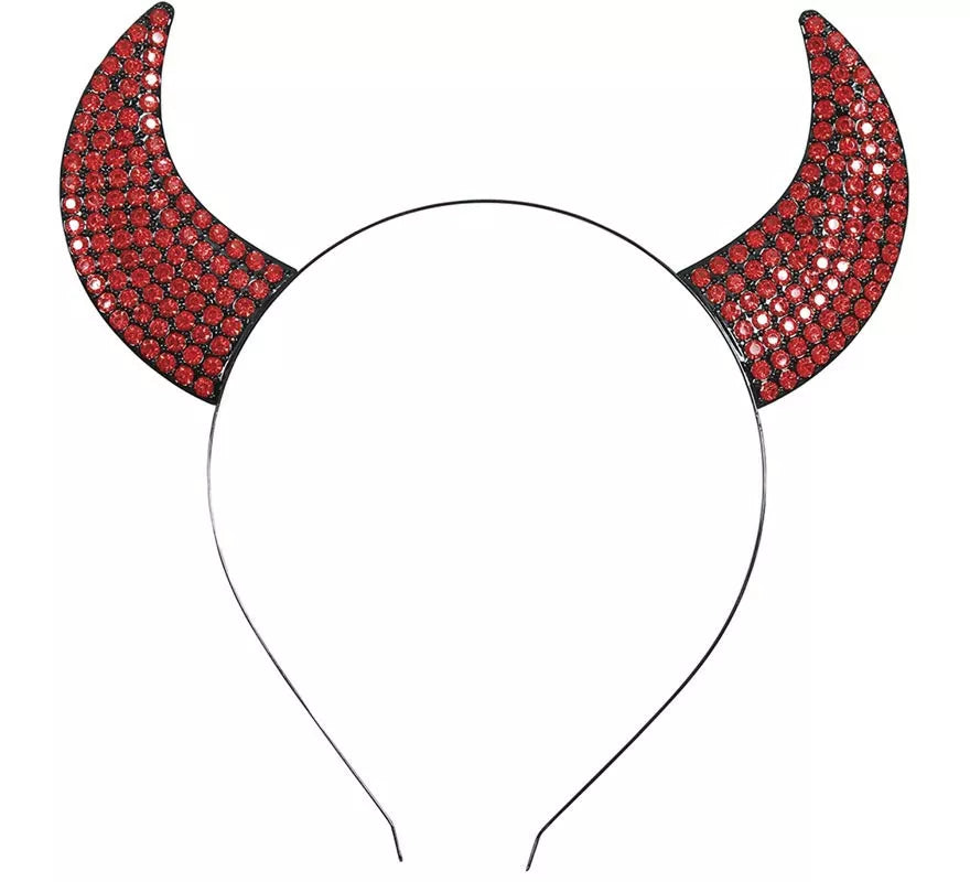 Translation missing: de.Diadema Cuerno con Brillantes rojos Metálica