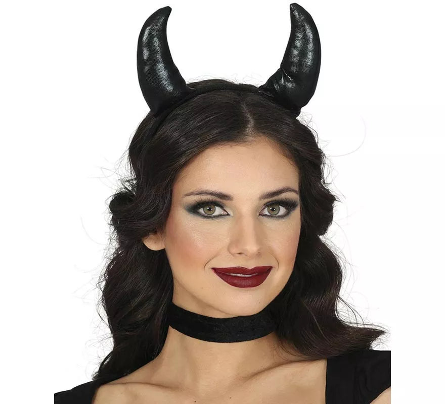 Translation missing: de.Diadema Cuernos Demonio negra
