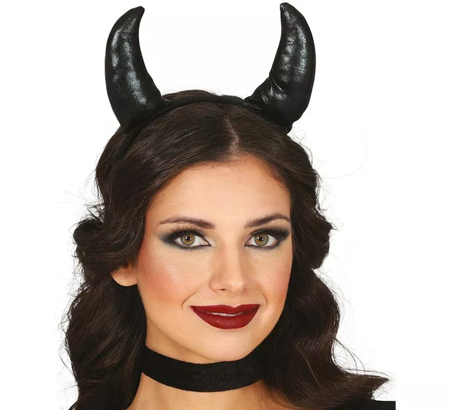 Translation missing: de.Diadema Cuernos Demonio negra