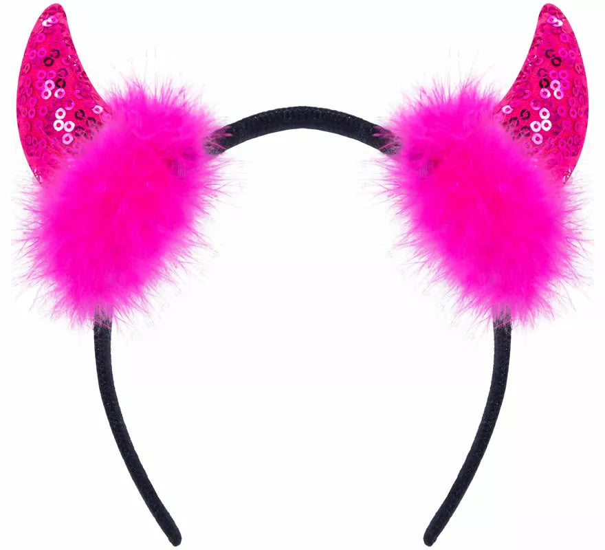 Translation missing: de.Diadema Cuernos Diablesa con Lentejuelas en varios colores