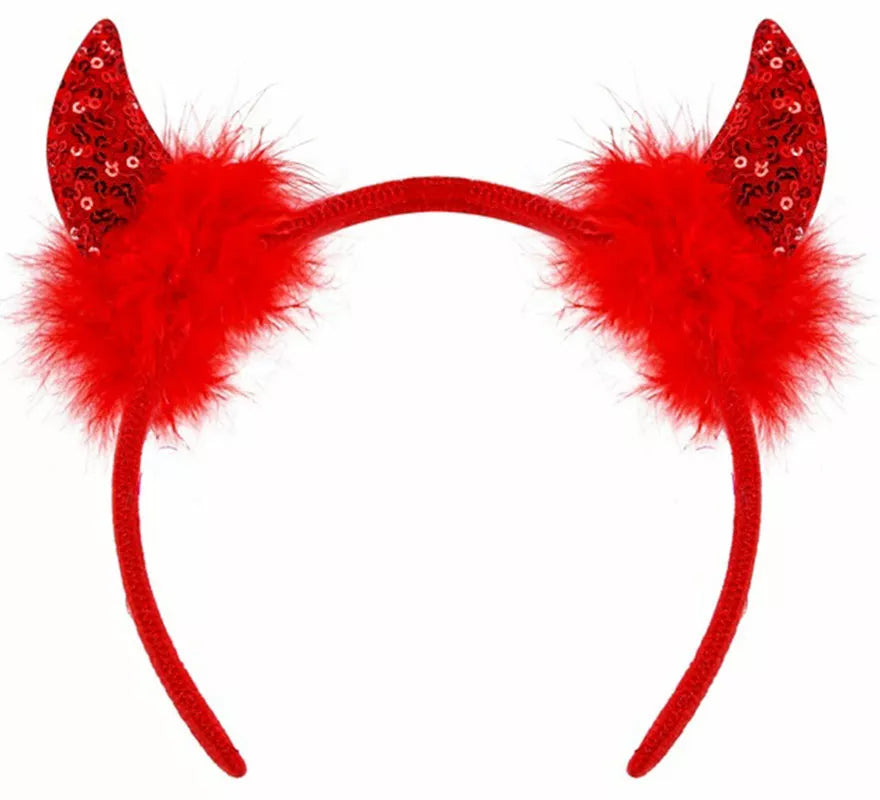 Translation missing: de.Diadema Cuernos Diablesa con Lentejuelas en varios colores