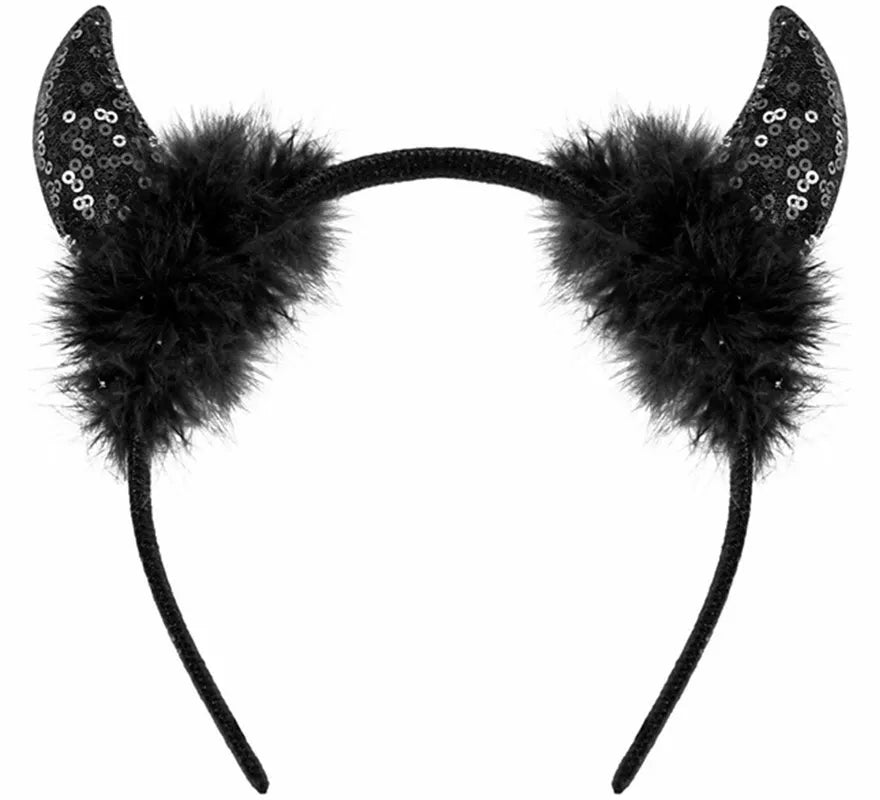 Translation missing: de.Diadema Cuernos Diablesa con Lentejuelas en varios colores