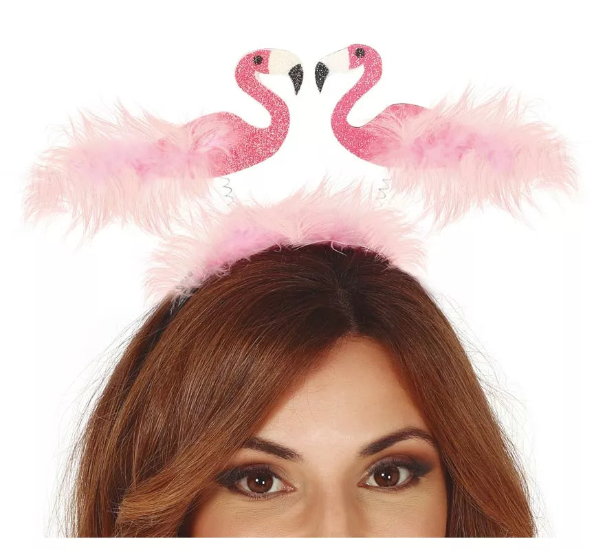 Translation missing: de.Diadema de 2 Flamencos con Plumas