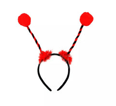 Rotes Marienkäfer-Antennen-Stirnband