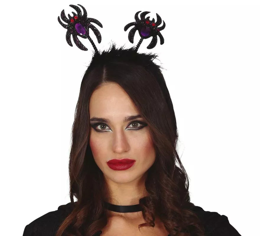 Translation missing: de.Diadema de Arañas Negras Glitter
