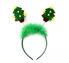 Weihnachtsbaum-Stirnband mit gelben Sternen
