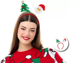 Stirnband mit Weihnachtsbaum und Weihnachtsmann