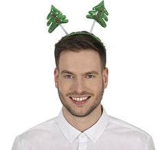 Weihnachtsbaum-Stirnband mit Pailletten