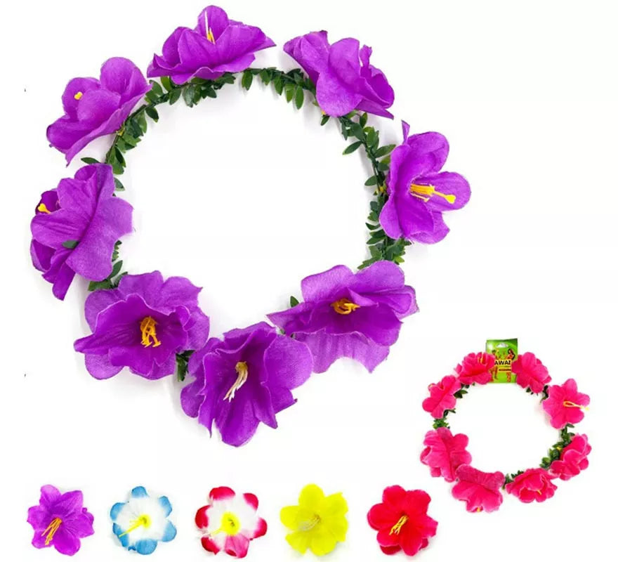 Diadema de Aro Flor Grande de 18 cm de diámetro en colores surtidos