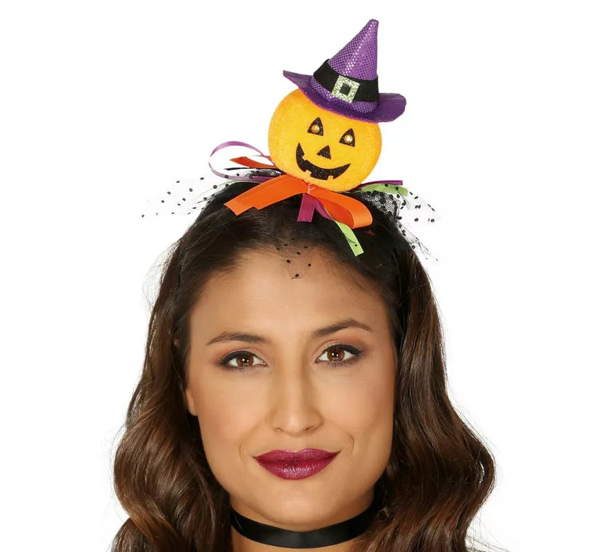 Translation missing: de.Diadema de Calabaza con Gorro de Bruja