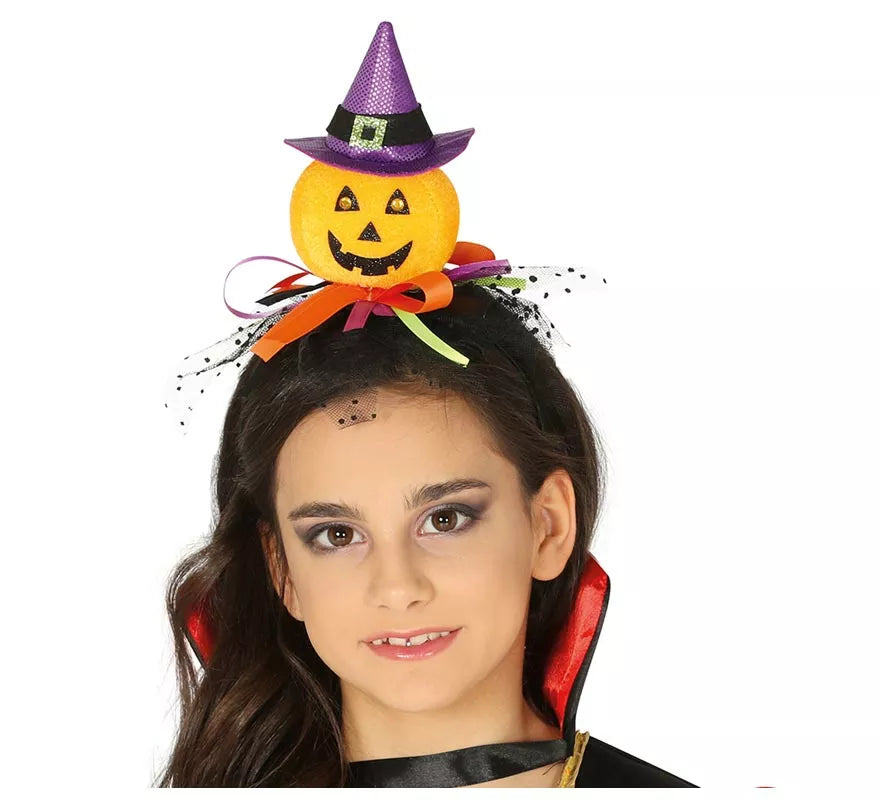 Translation missing: de.Diadema de Calabaza con Gorro de Bruja