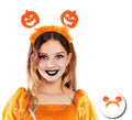 Diadema de Calabazas naranjas con plumas infantil