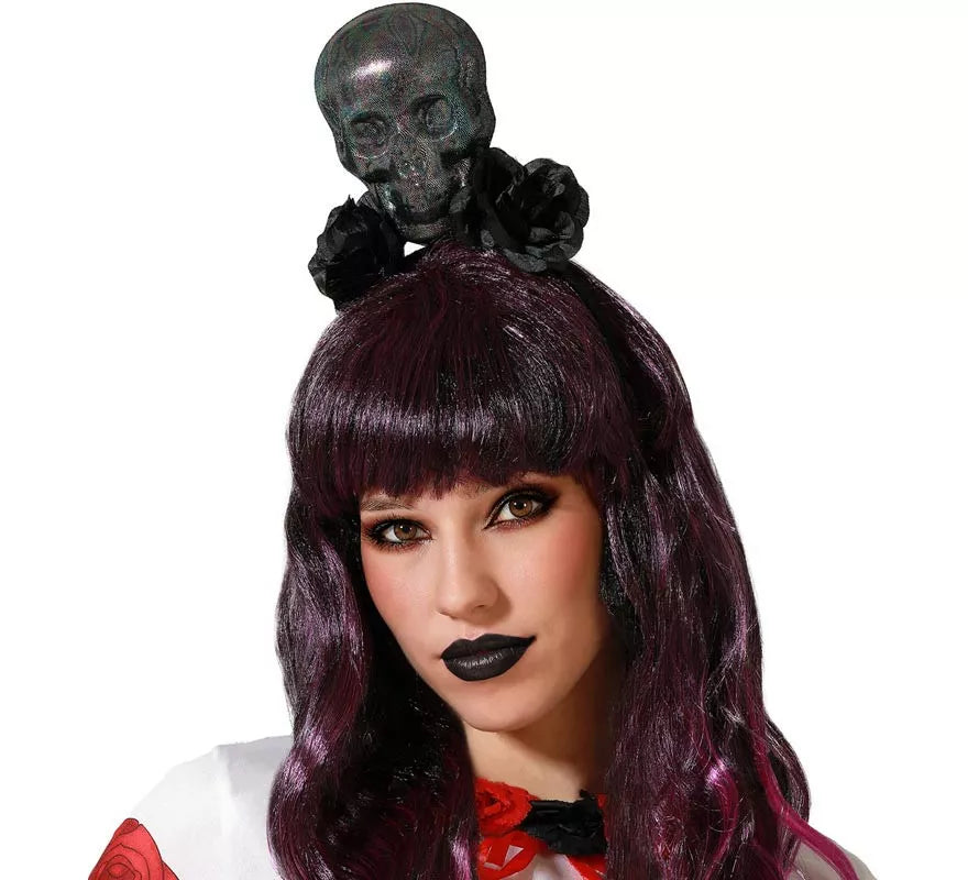 Translation missing: de.Diadema de Calavera y Flores negras