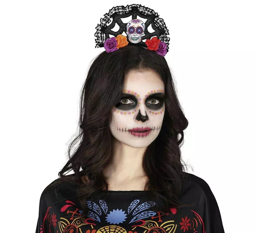 Translation missing: de.Diadema de Catrina calavera y flores