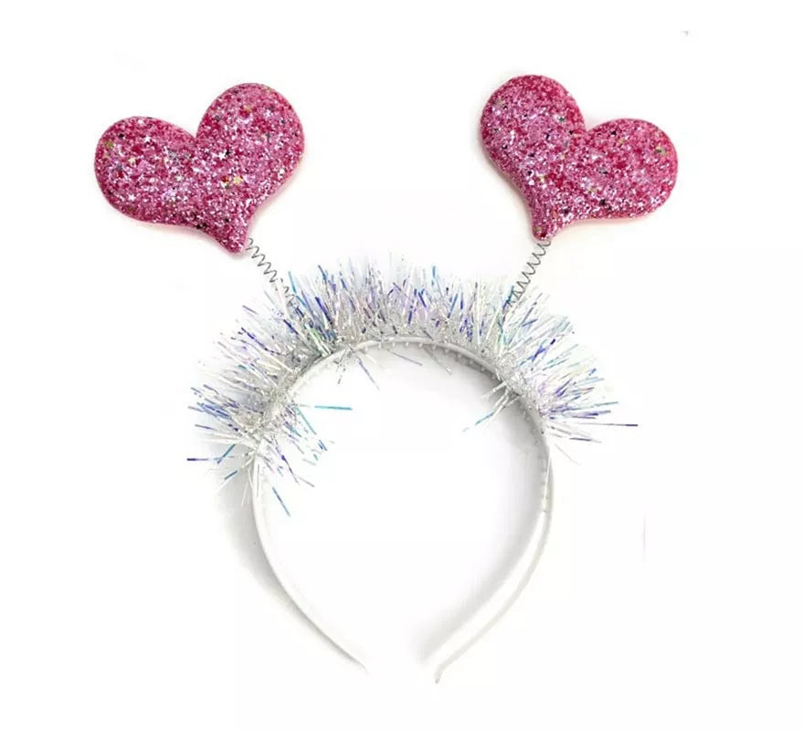 Translation missing: de.Diadema de Corazón rosa brillante
