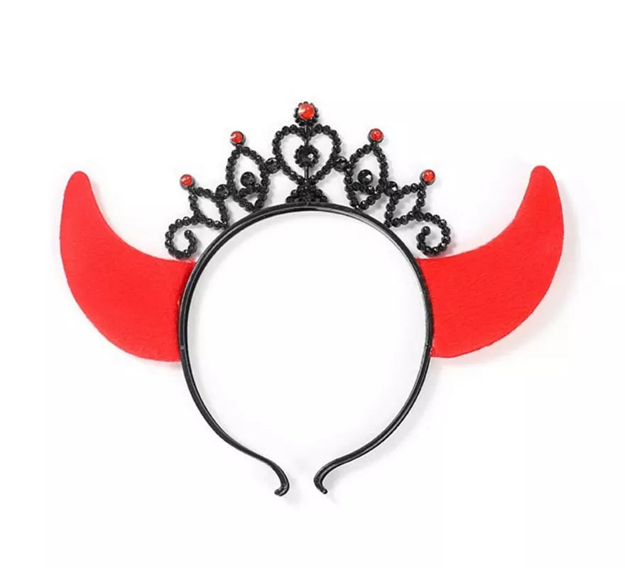 Translation missing: de.Diadema de Corona Diablesa con cuernos