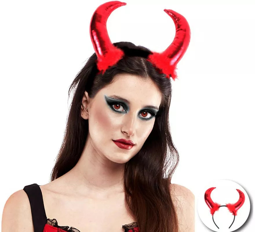 Translation missing: de.Diadema de Diablesa con plumas rojas