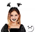Diadema de Fantasmas negros con plumas infantil