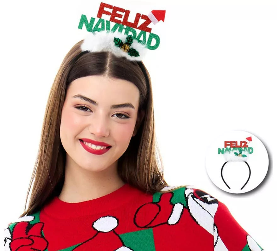 Translation missing: de.Diadema de Feliz Navidad con gorrito