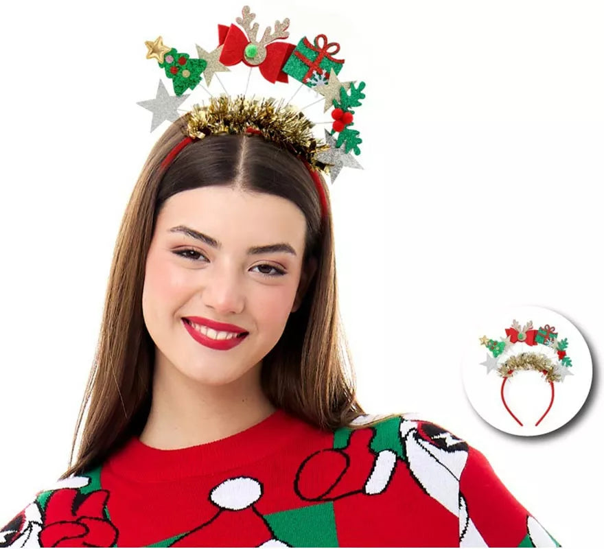 Translation missing: de.Diadema de Figuritas Navidad con virutas