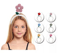 Diadema de Flor de peluche infantil en colores surtidos