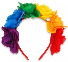 Regenbogen-Rosen-Blumen-Stirnband
