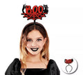 Diadema de Gato Boo rojo y negro infantil