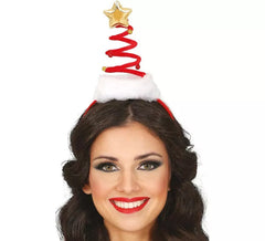 Spiralförmiges Weihnachtsbaum-Hut-Stirnband mit Stern
