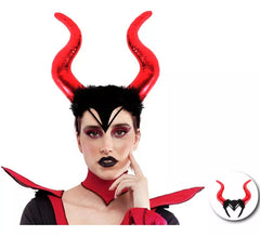 Leuchtend rotes und schwarzes böses Feen-Stirnband