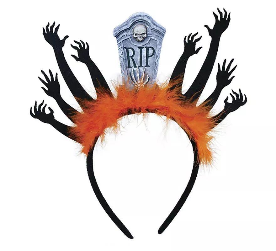 Diadema de Lápida con Zombies