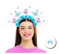 Diadema de Mariposa primavera floral azul