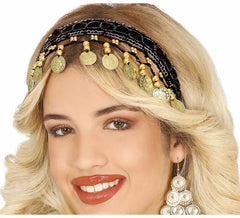 Zingara Arab Coin Stirnband in verschiedenen Farben für Erwachsene