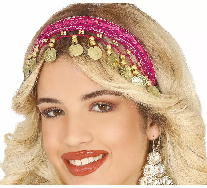 Translation missing: de.Diadema de Monedas Árabe Zíngara en varios colores adulto