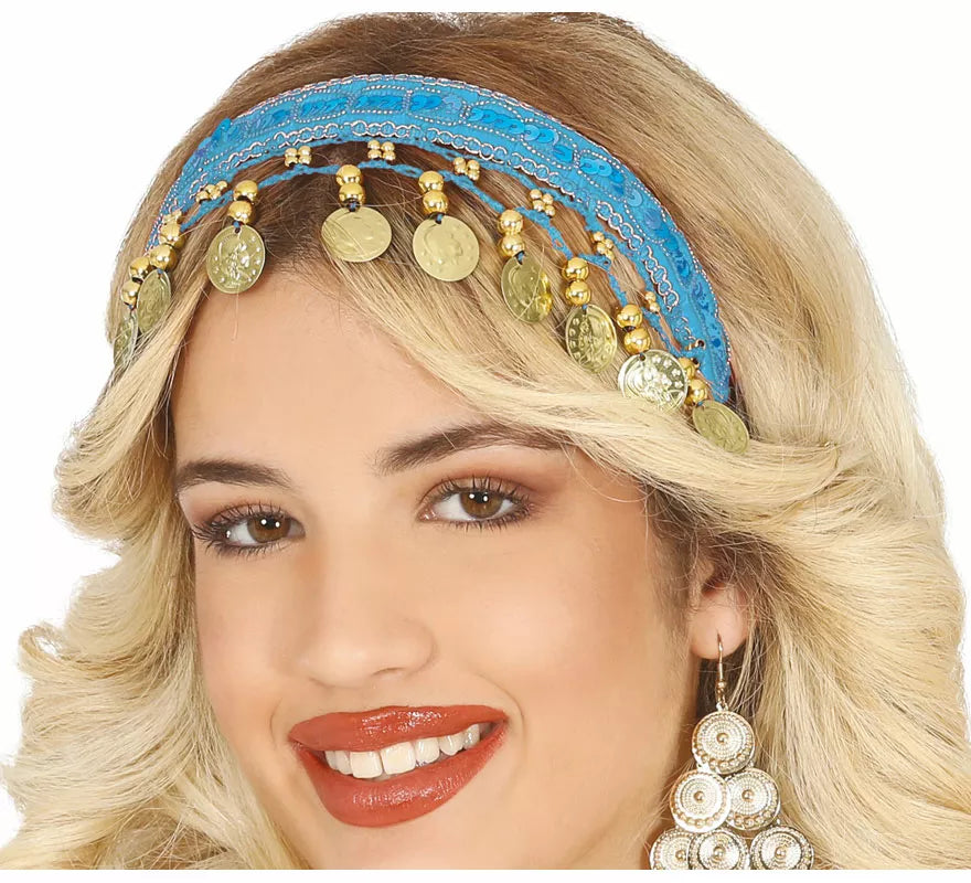 Translation missing: de.Diadema de Monedas Árabe Zíngara en varios colores adulto