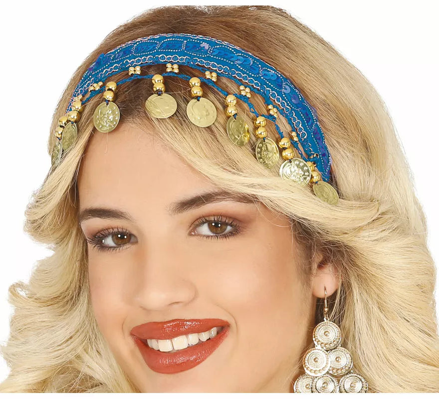 Translation missing: de.Diadema de Monedas Árabe Zíngara en varios colores adulto