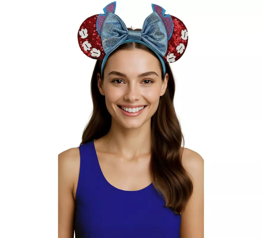 Translation missing: de.Diadema de Monstruito azul con Orejas de Ratoncita