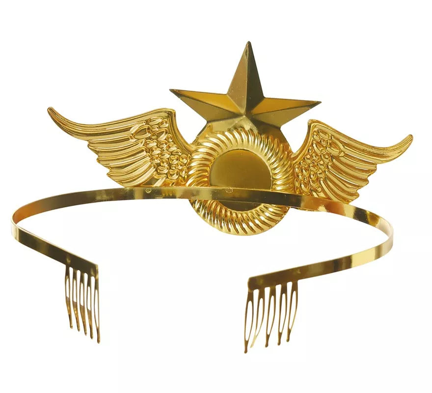 Translation missing: de.Diadema de Mujer maravilla Dorada con estrella