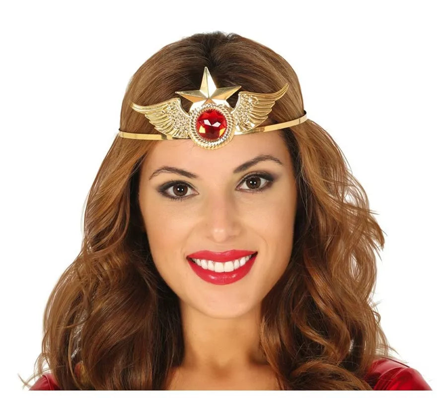 Translation missing: de.Diadema de Mujer maravilla Dorada con estrella