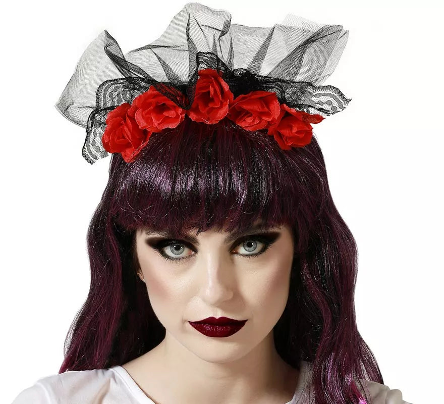 Translation missing: de.Diadema de Novia Cadáver o Catrina con Rosas