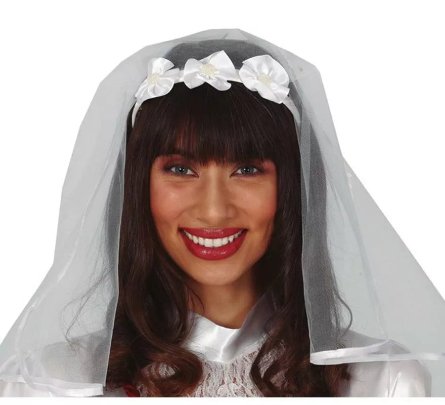 Translation missing: de.Diadema de Novia con Velo Blanco