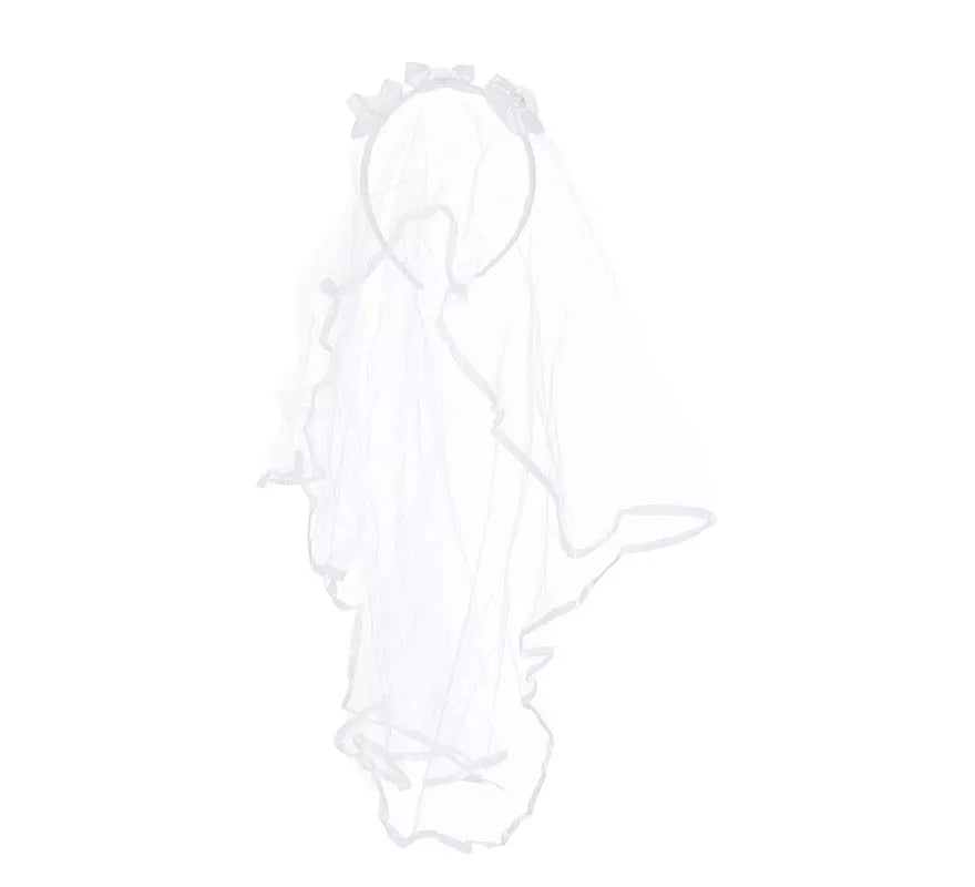 Translation missing: de.Diadema de Novia con Velo Blanco